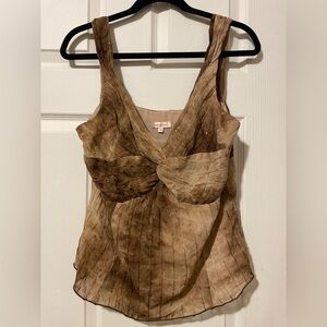 VTG Y2K Chic Brown Sleeveless Blouse